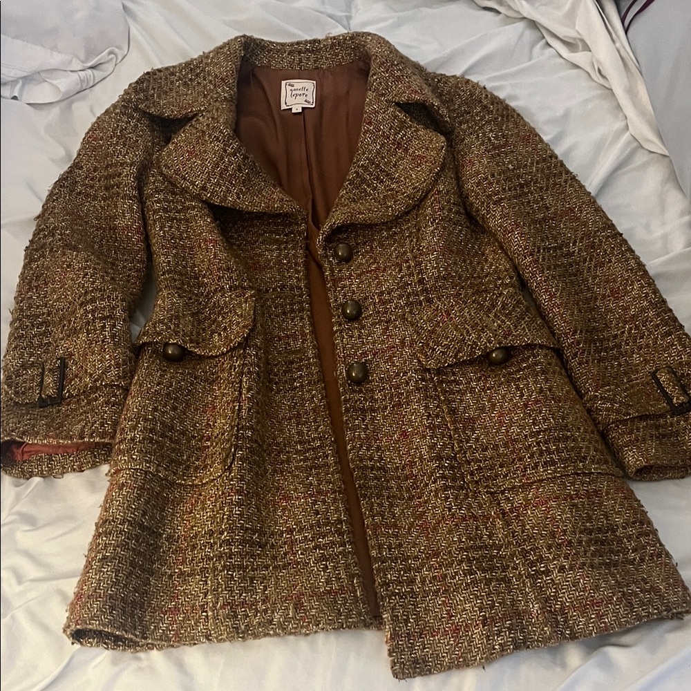Nanette lepore Tweed Brown Jacket